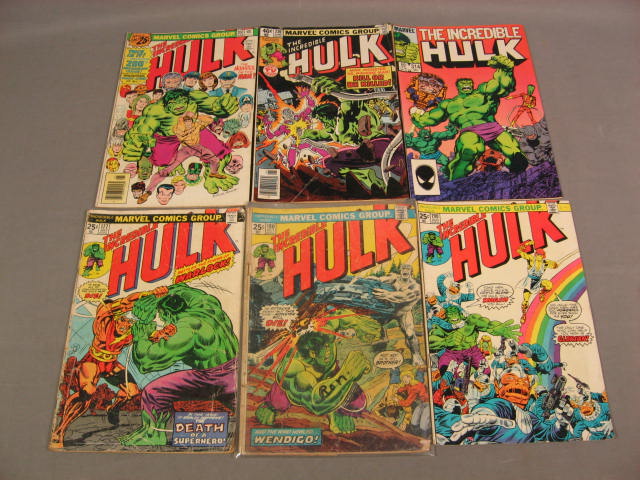 13 Vintage Incredible Hulk Comics Lot 180 1st Wolverine 1