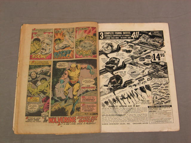 13 Vintage Incredible Hulk Comics Lot 180 1st Wolverine 5