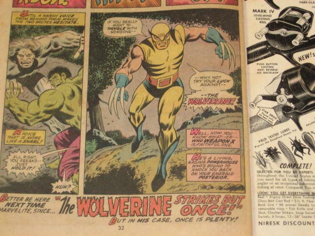 13 Vintage Incredible Hulk Comics Lot 180 1st Wolverine 6