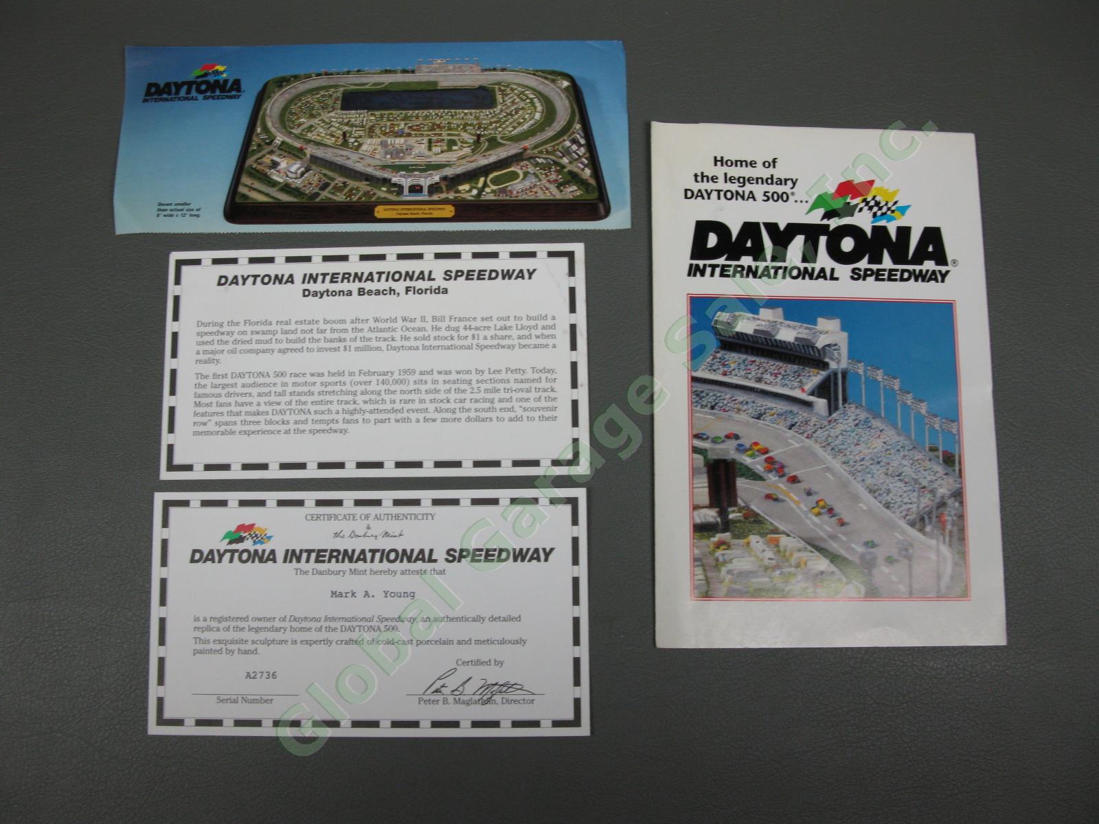 Danbury Mint Daytona 500 International Speedway NASCAR Racetrack Replica Race NR 7