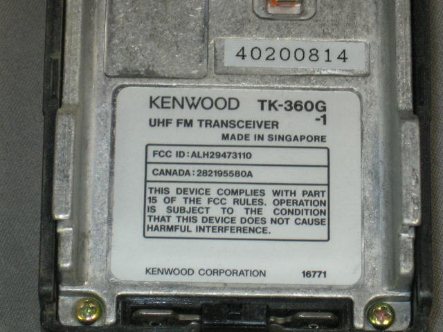 6 Kenwood TK-360G Portable 8-Ch UHF Radios Rack Charger 3