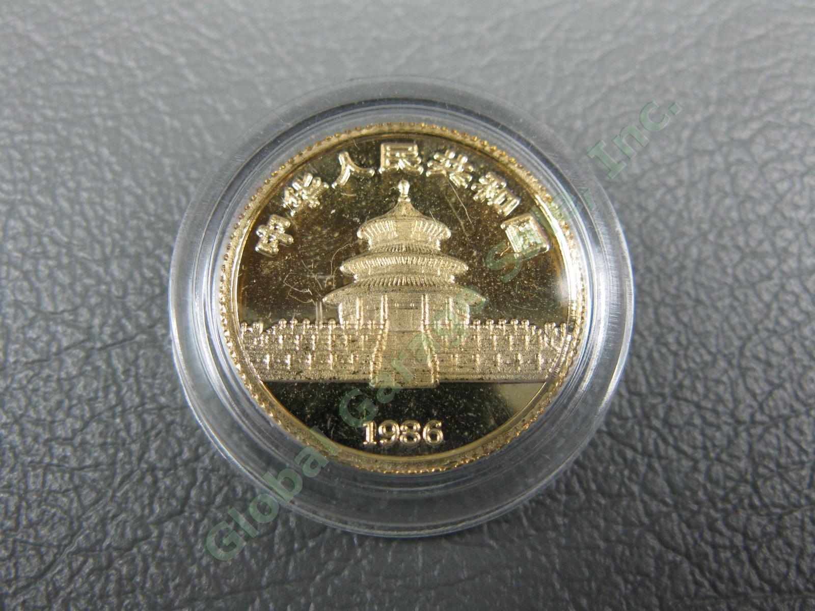 Rare 1986 10 Yuan .999 Pure Gold 1/10 oz .1 Troy Ounce China Panda Coin NO RES! 3