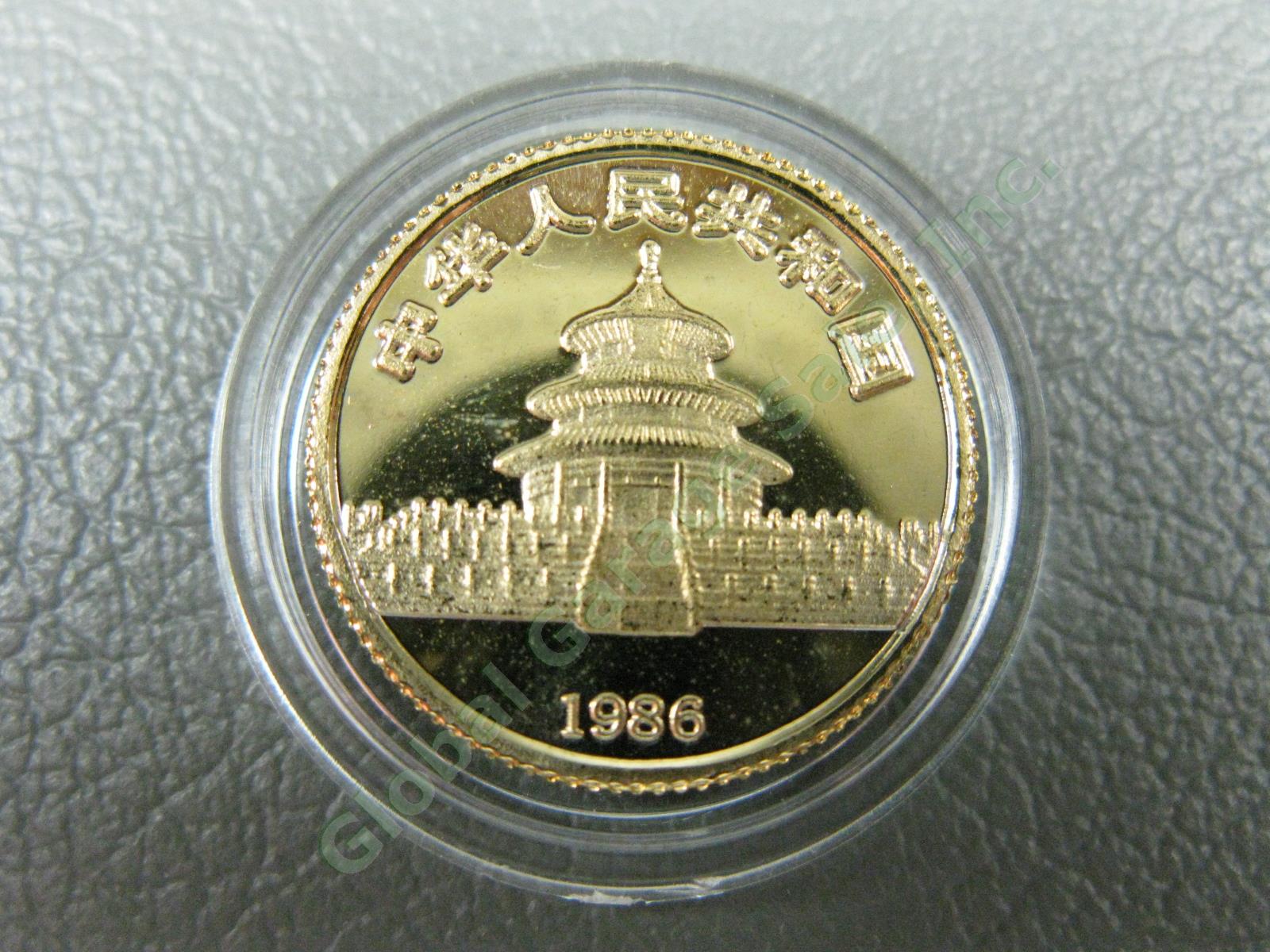 Rare 1986 10 Yuan .999 Pure Gold 1/10 oz .1 Troy Ounce China Panda Coin NO RES! 5