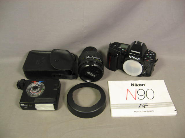 Nikon N90 Camera AF Nikkor 24-120 Zoom Lens SB-15 Flash