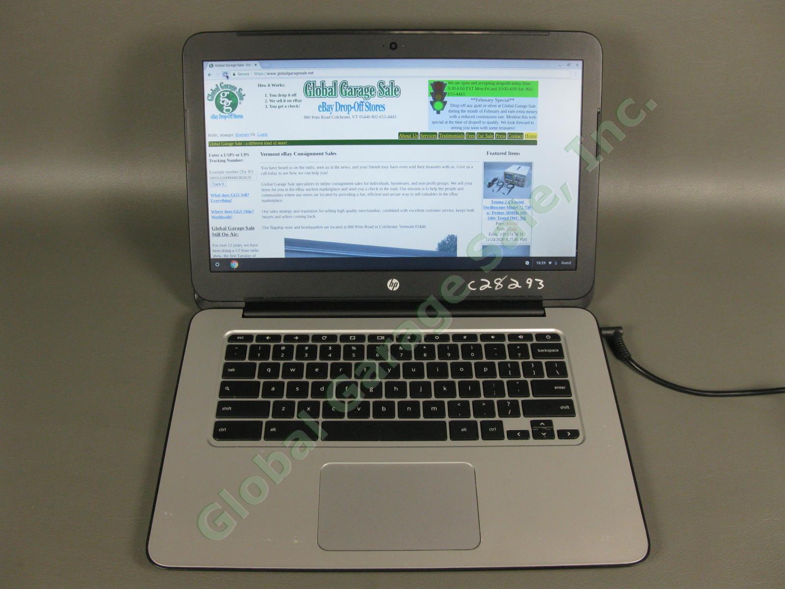 HP Chromebook 14 G3 Netbook Laptop Computer 2.1GHz 4GB RAM 16GB Chrome OS NR!