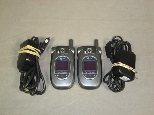 2 LG VX8300 Bluetooth V-Cast Phones + Chargers Verizon