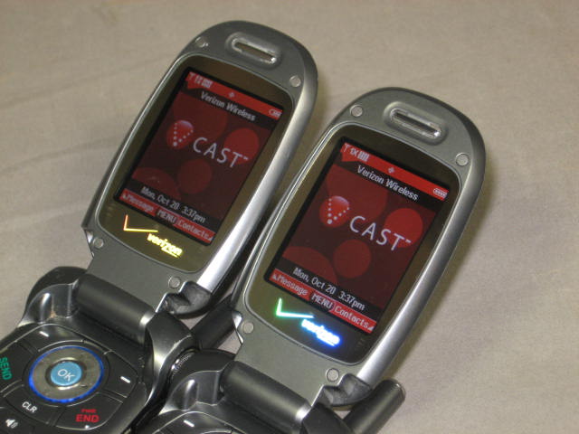 2 LG VX8300 Bluetooth V-Cast Phones + Chargers Verizon 5