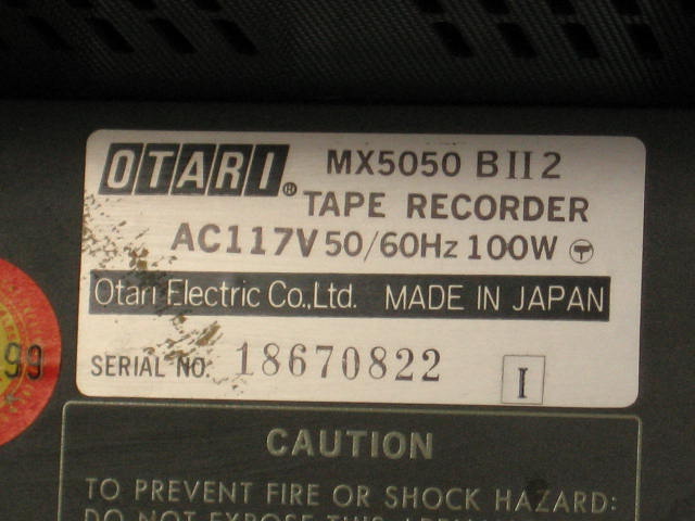 Otari MX-5050 MX5050 B II 2 Reel To Reel Tape Recorder 7