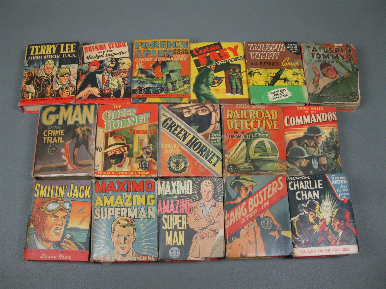 16 Detective War Spy Big Better Little Books Collection Lot G-Man Green Hornet