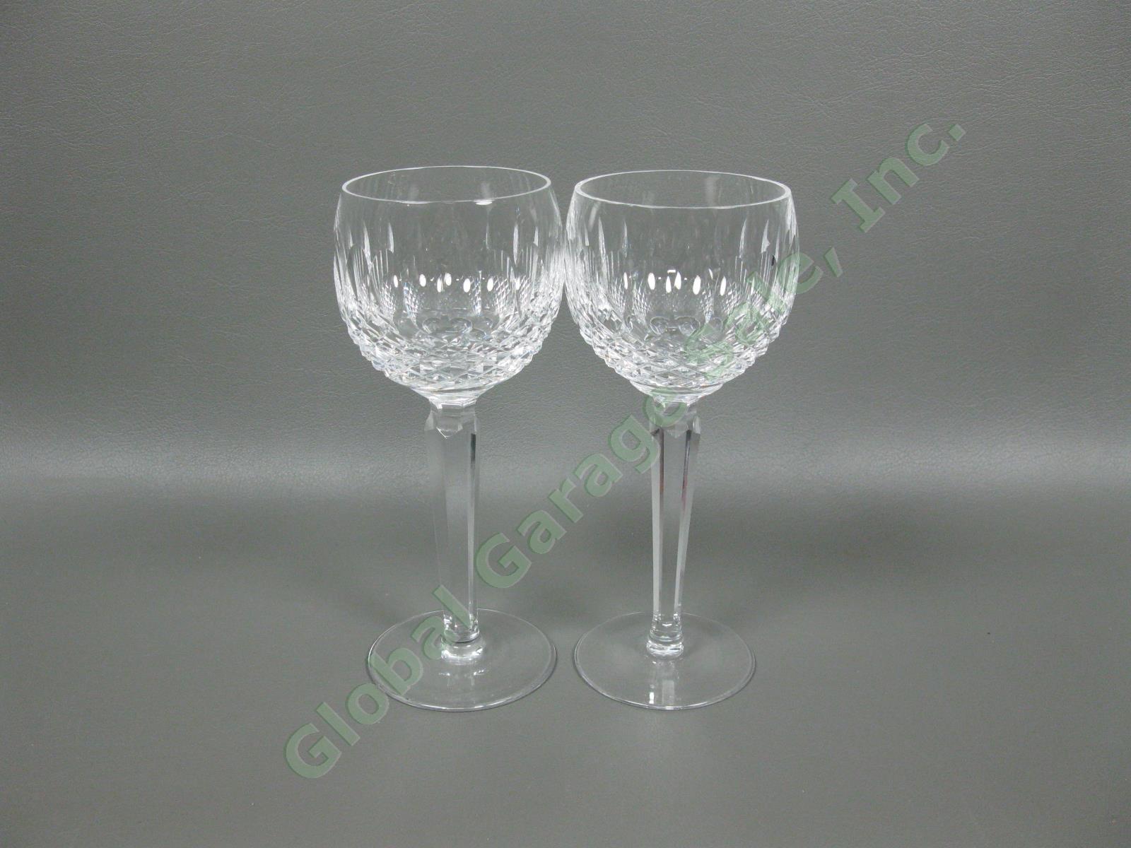 4 Waterford Crystal Colleen Oversized 7.5" Wine Goblet Glass Set Vintage Retired 7