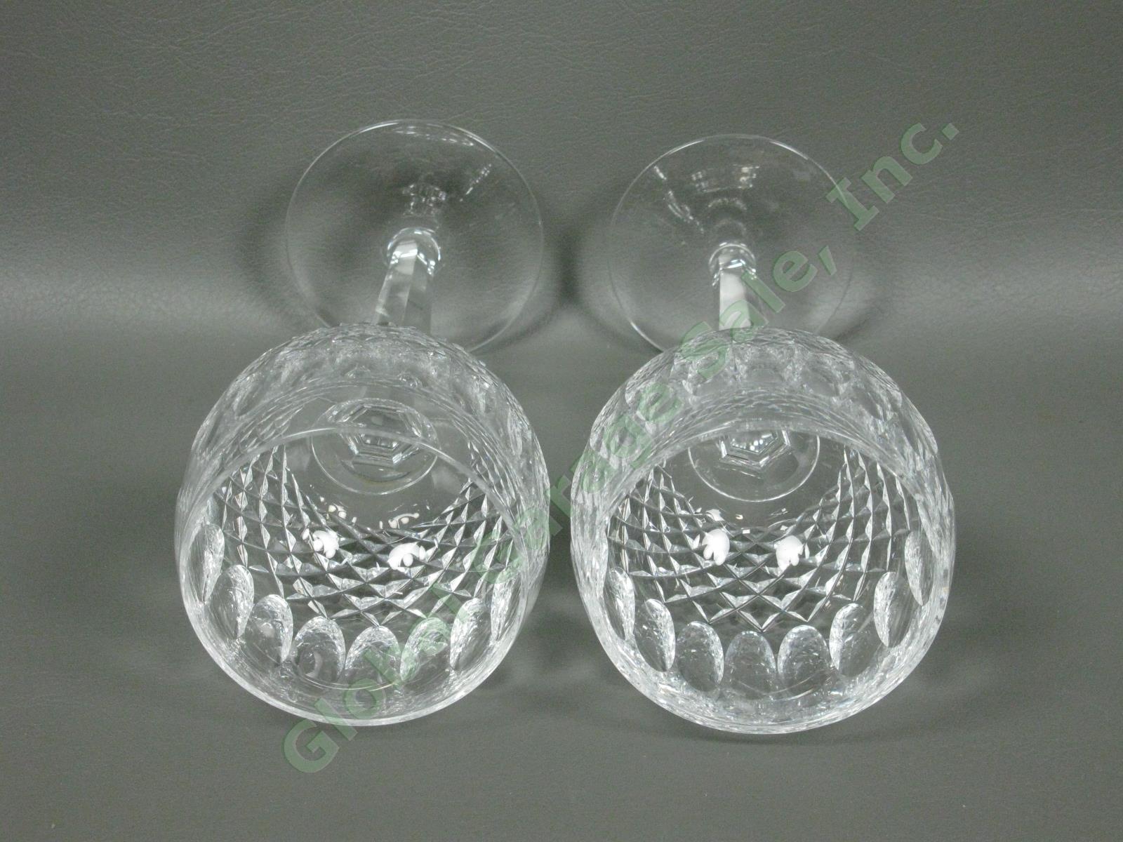 4 Waterford Crystal Colleen Oversized 7.5" Wine Goblet Glass Set Vintage Retired 8