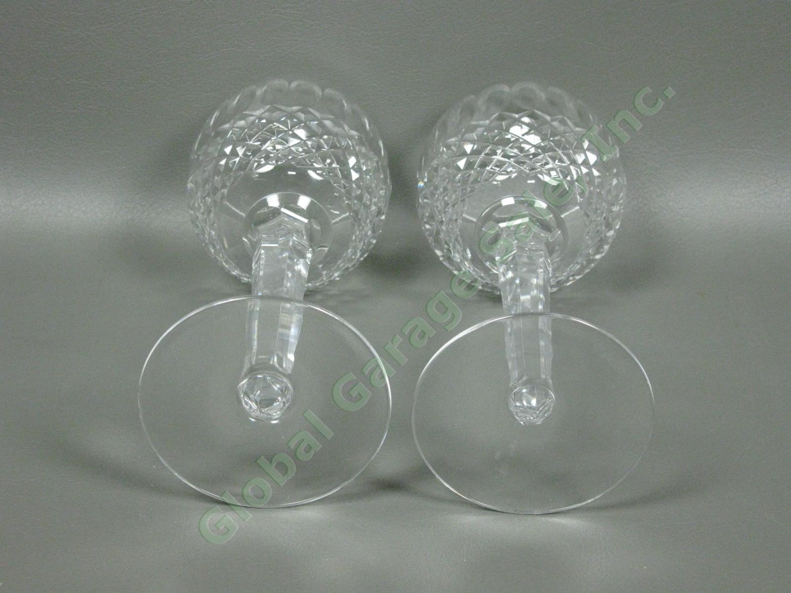 4 Waterford Crystal Colleen Oversized 7.5" Wine Goblet Glass Set Vintage Retired 9