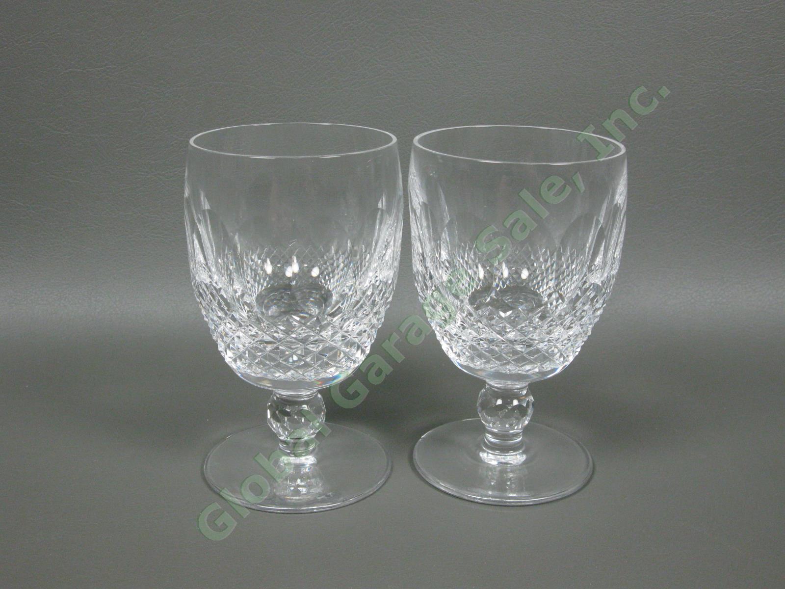 4 Waterford Crystal Colleen 5 1/4" Water Goblet Wine Glass Set Vintage Retired 2