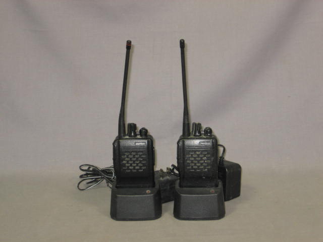 2 Vertex VX-210AU 16 Ch Portable UHF Radios + Chargers