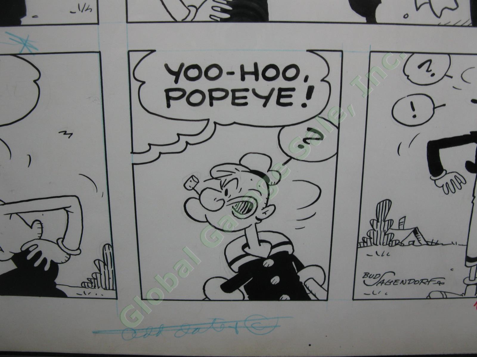 Vintage Original 1984 Popeye Sunday Comic Strip Storyboard Art Bud Sagendorf NR! 8