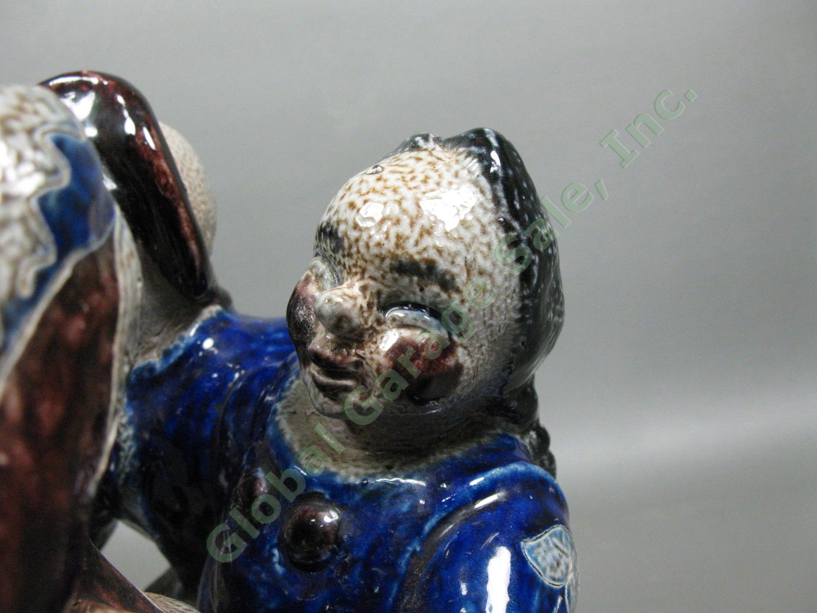 Vintage Antique Pied Piper of Hamelin 11" Pottery Sculpture Figurine Germany NR! 7