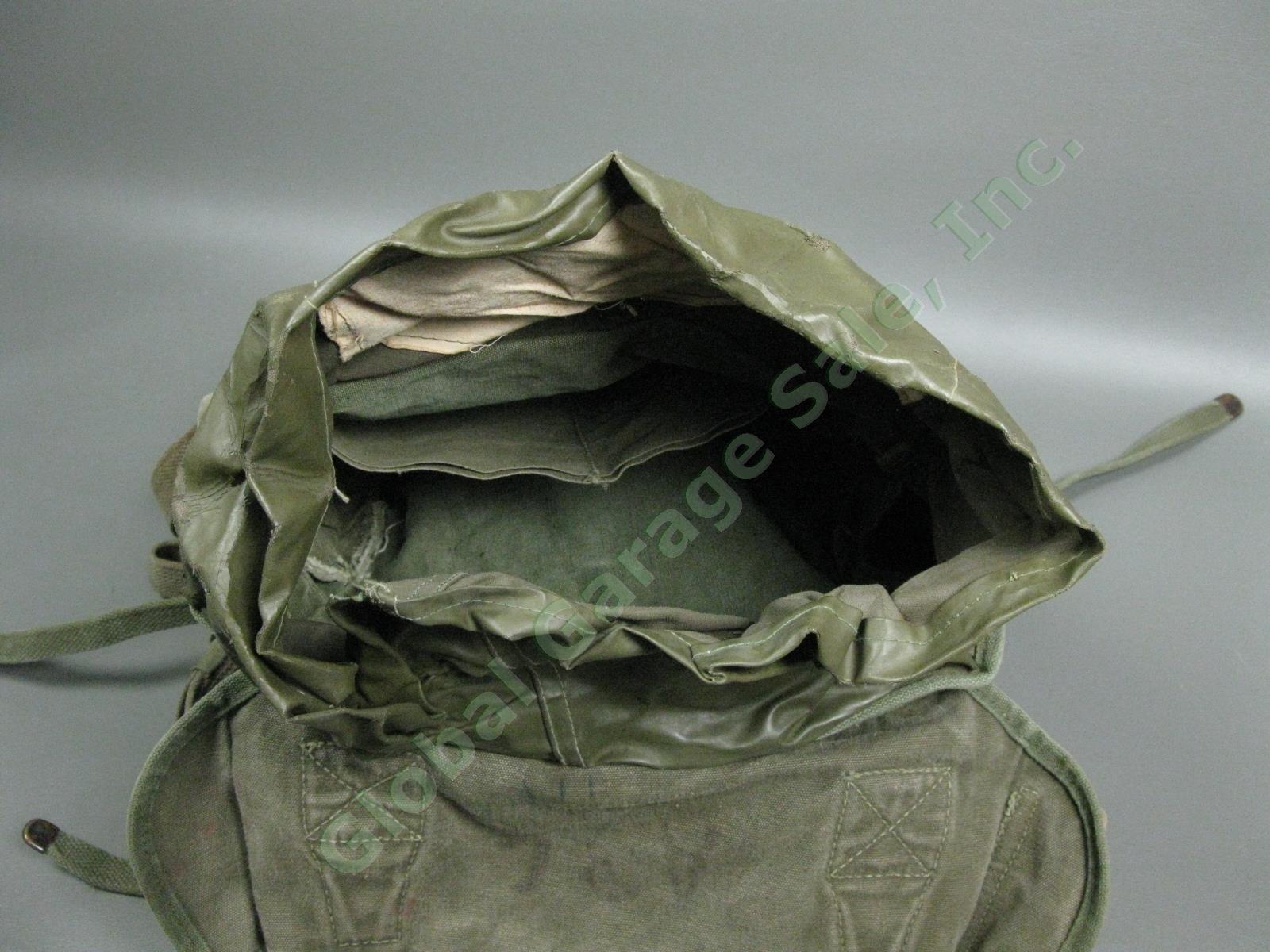WWII M1945 US Combat Field Cargo Pack Suspenders Web Belt Canteen Shovel Pouch 10