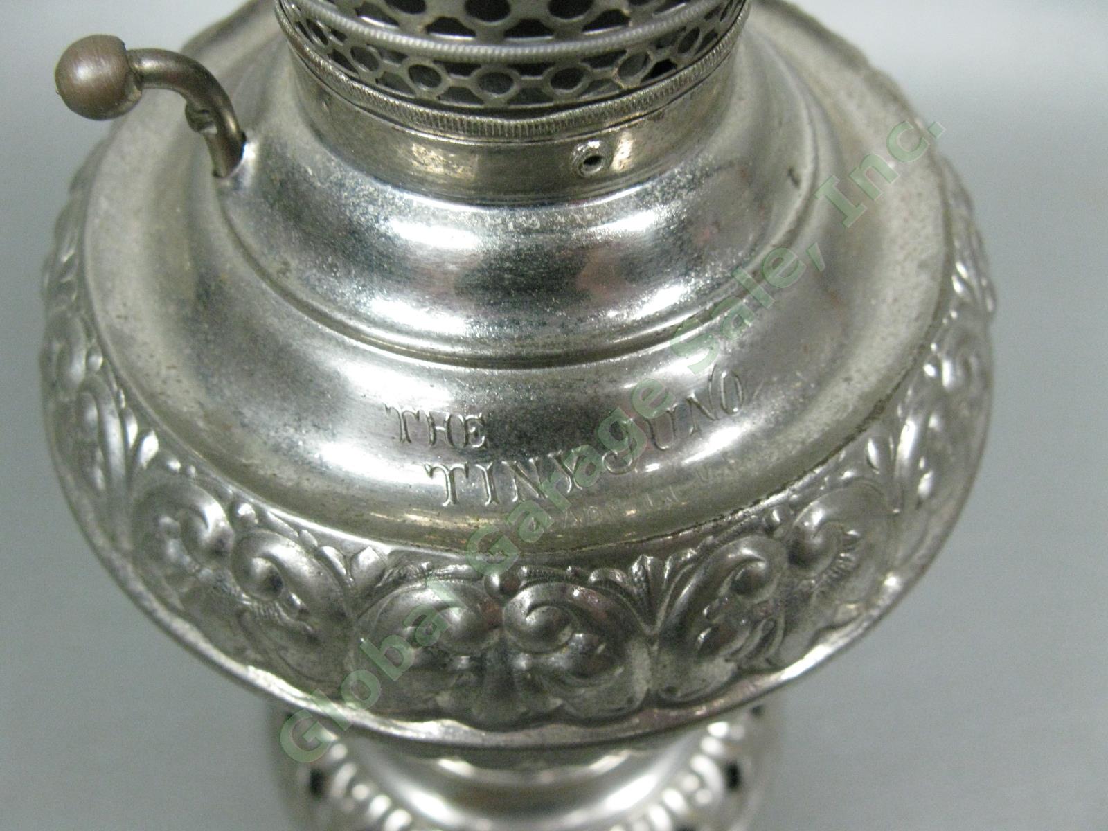 Rare Vintage Antique Tiny Juno Ornate Brass Kerosene Oil Finger Lamp Made In USA 1