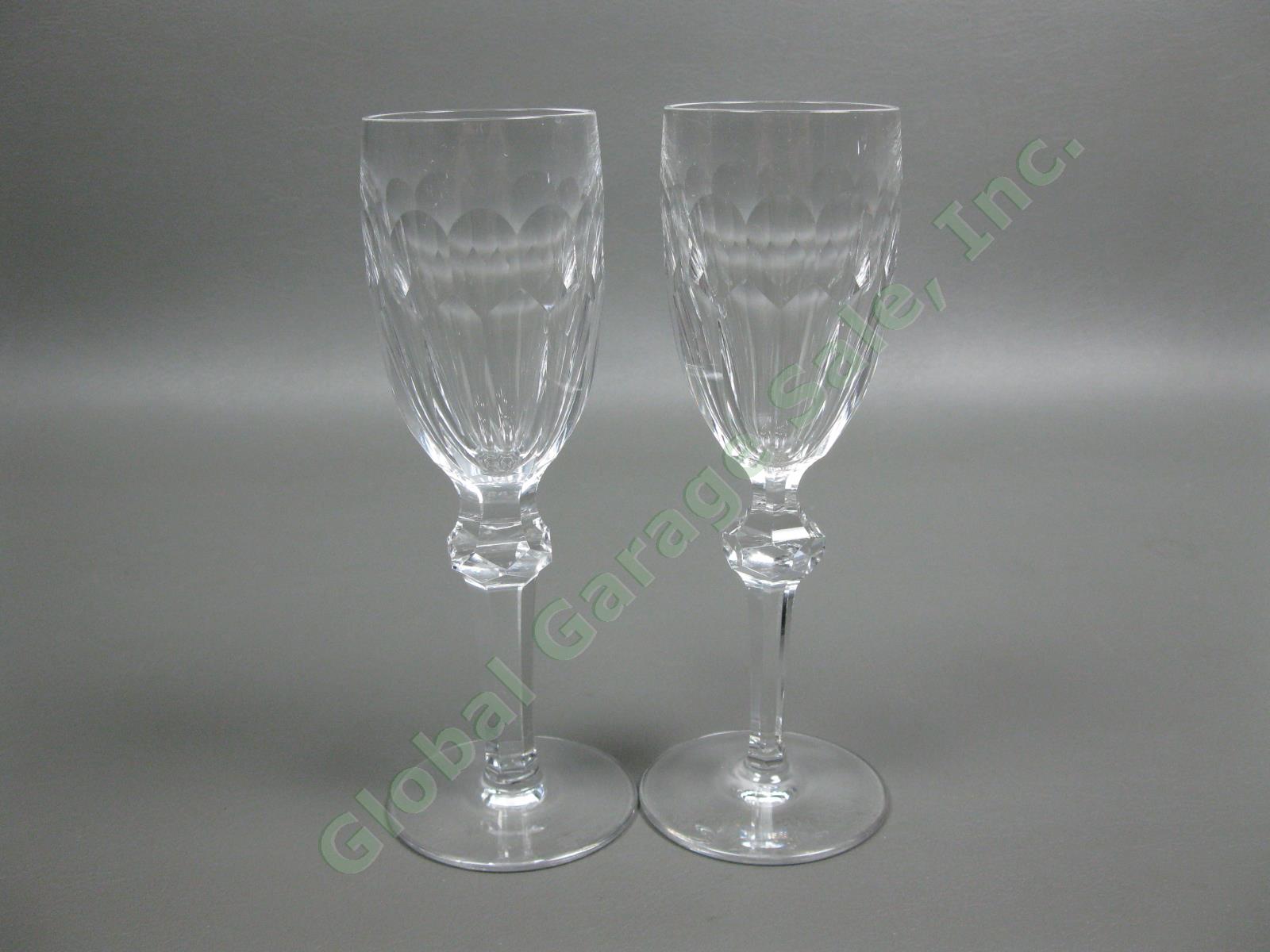 4 Waterford Crystal Curraghmore Sherry Wine Glasses Ireland Blown Cut Glass Set 2