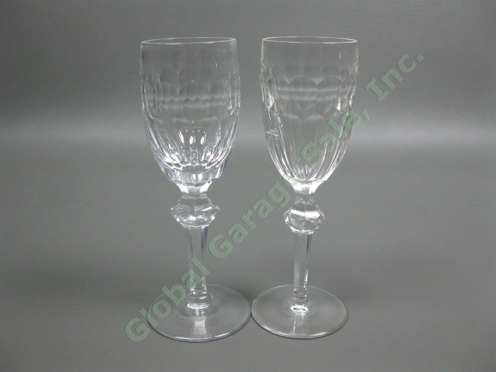 4 Waterford Crystal Curraghmore Sherry Wine Glasses Ireland Blown Cut Glass Set 7