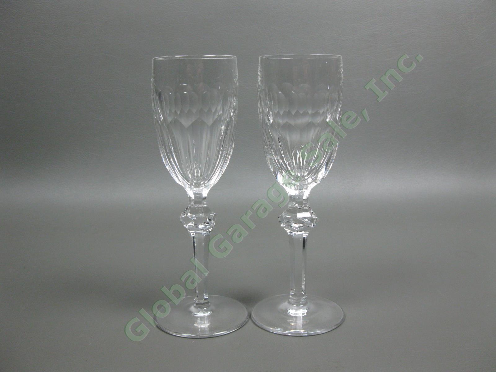 6 Waterford Crystal Curraghmore Sherry Wine Glasses Ireland Blown Cut Glass Set 2