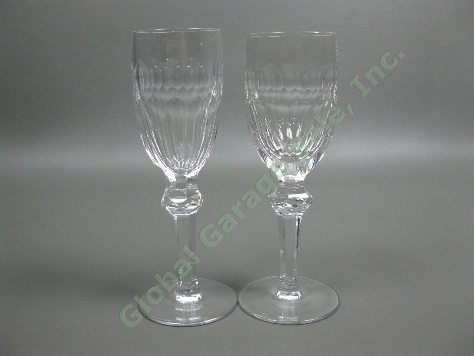 6 Waterford Crystal Curraghmore Sherry Wine Glasses Ireland Blown Cut Glass Set 7