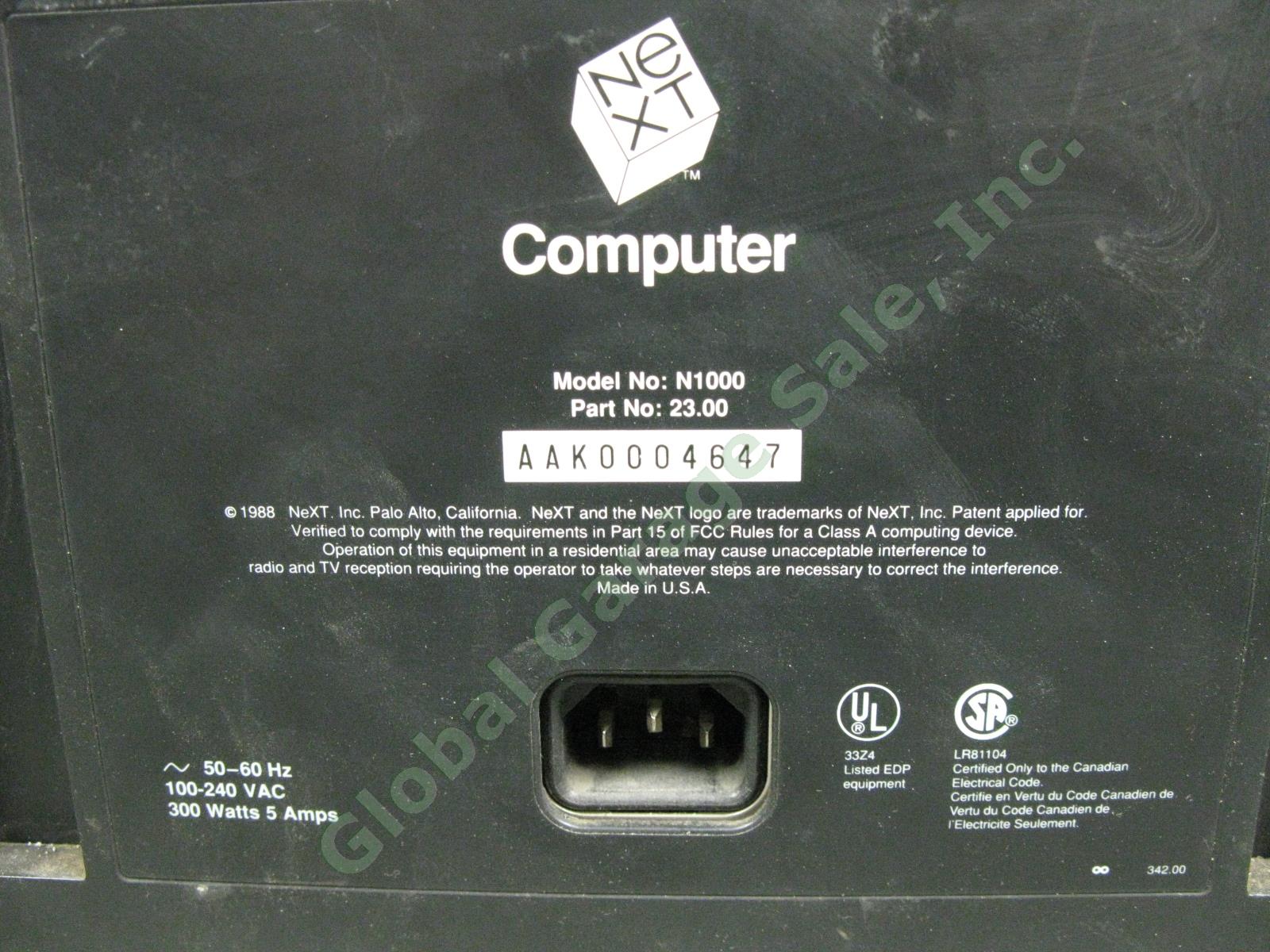 Vintage 1988 First Gen NeXT Cube Computer System N1000 Apple Mac Steve Jobs NR 2