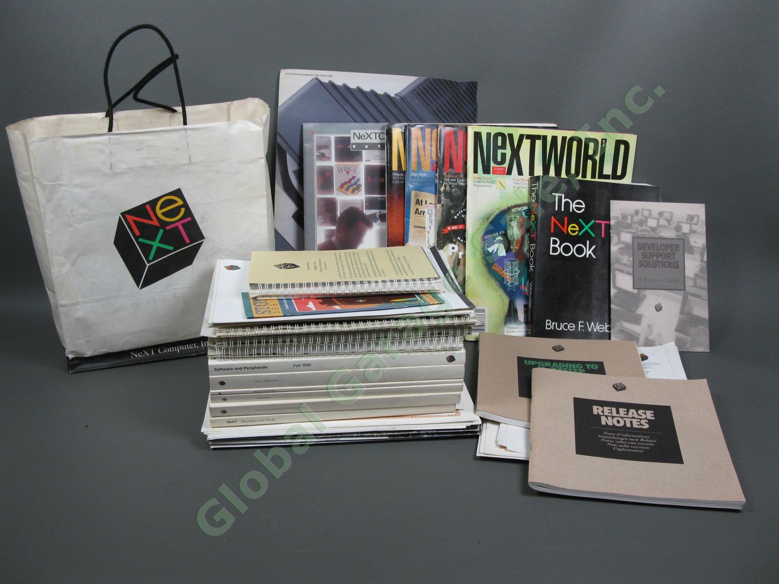 HUGE Next Computer System Promo Bag Book User Manual Lot Nextworld Set Apple NR