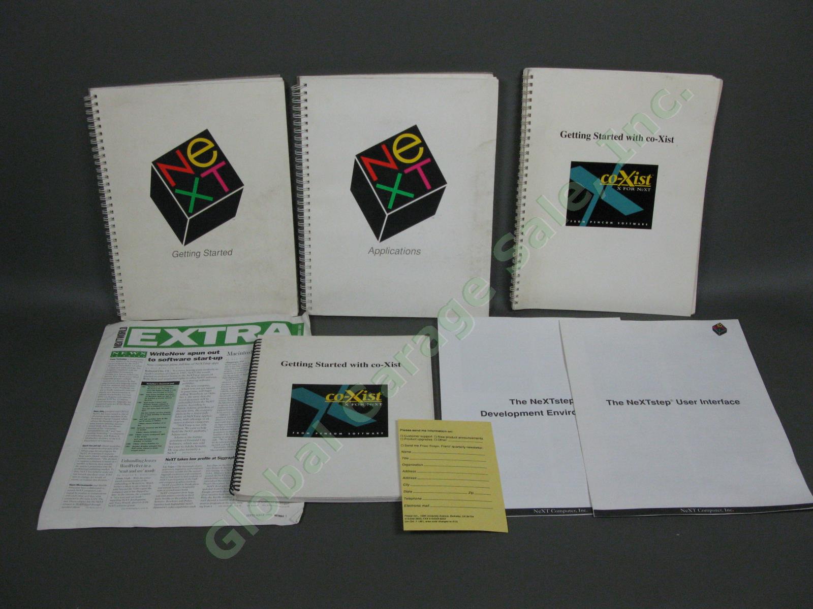 HUGE Next Computer System Promo Bag Book User Manual Lot Nextworld Set Apple NR 5