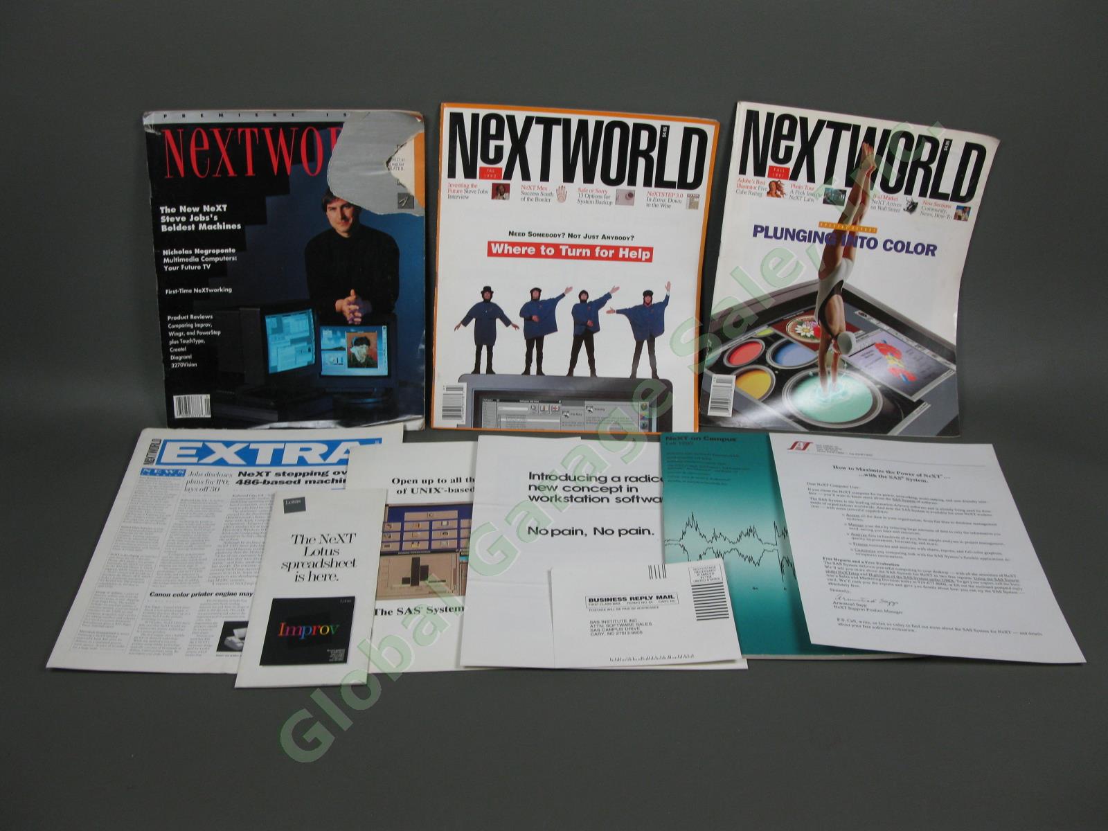 HUGE Next Computer System Promo Bag Book User Manual Lot Nextworld Set Apple NR 6