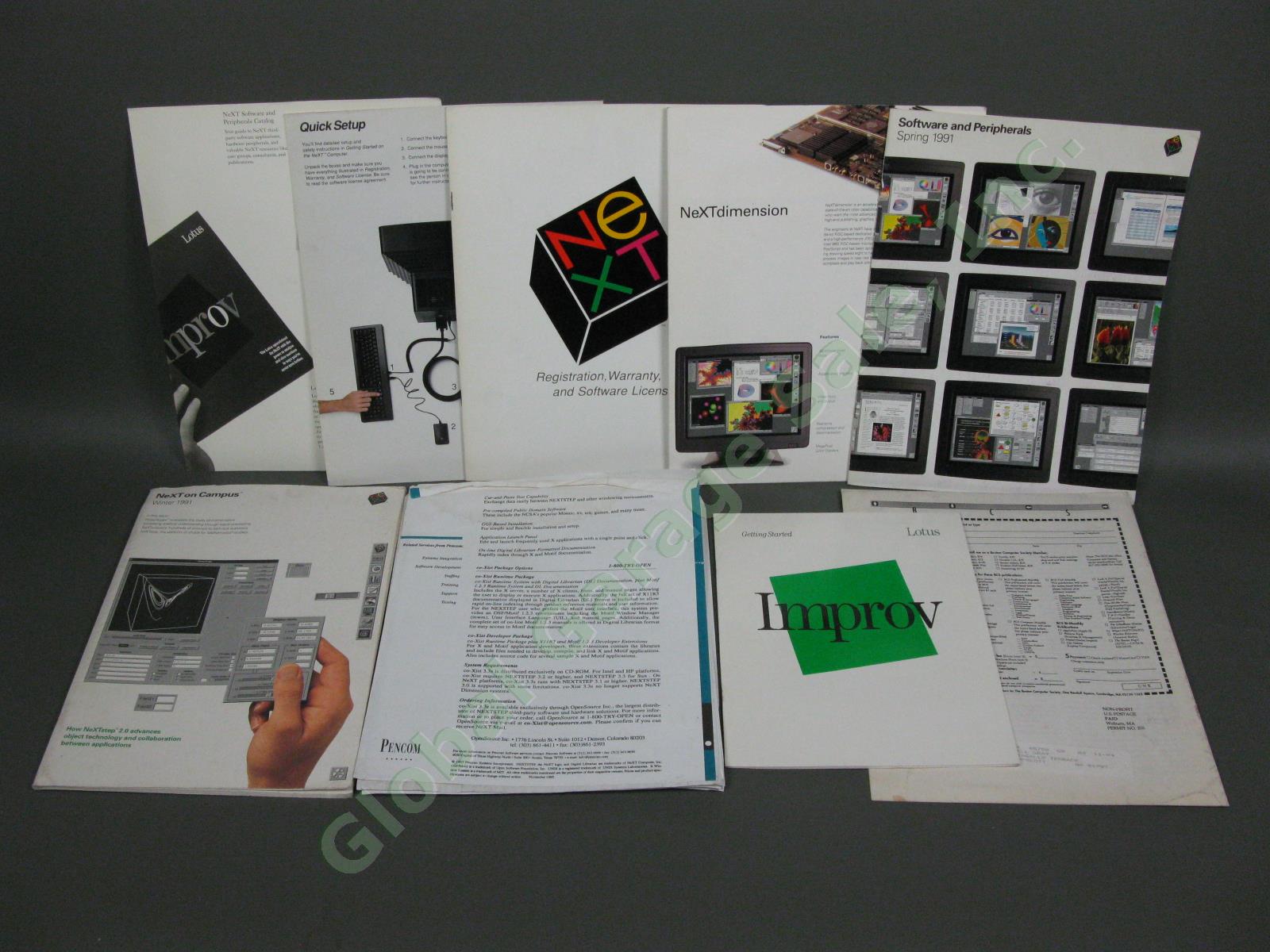 HUGE Next Computer System Promo Bag Book User Manual Lot Nextworld Set Apple NR 10