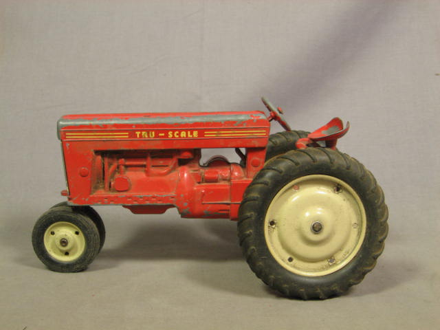 7 Vintage Farm Toy MM Hubley Tru-Scale Tractor Spreader Hay Elevator Wagon More 6