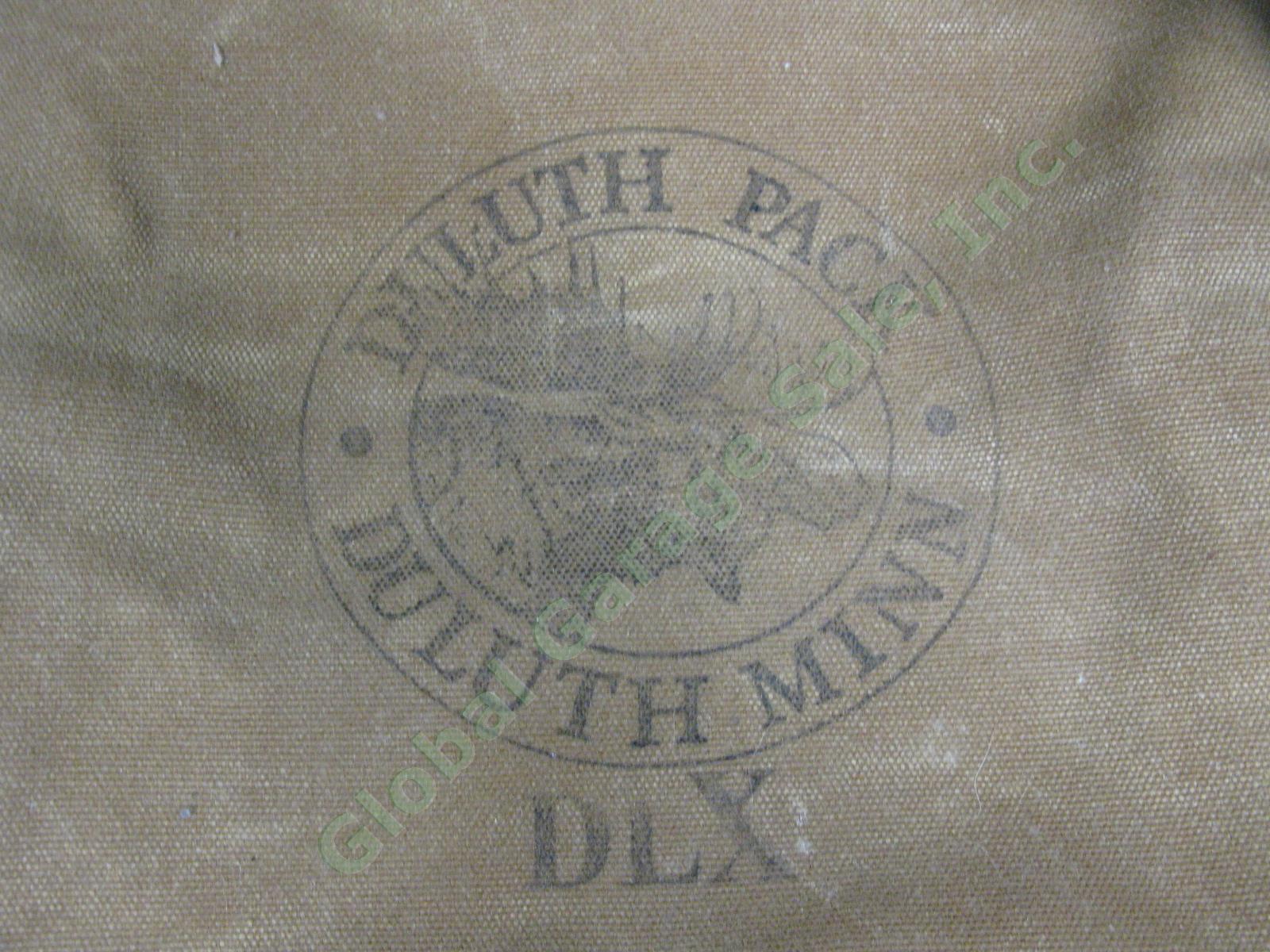 Huge Vintage Green Canvas Pack Duluth?, Military?, Antique? Canoe Pack  Hunting