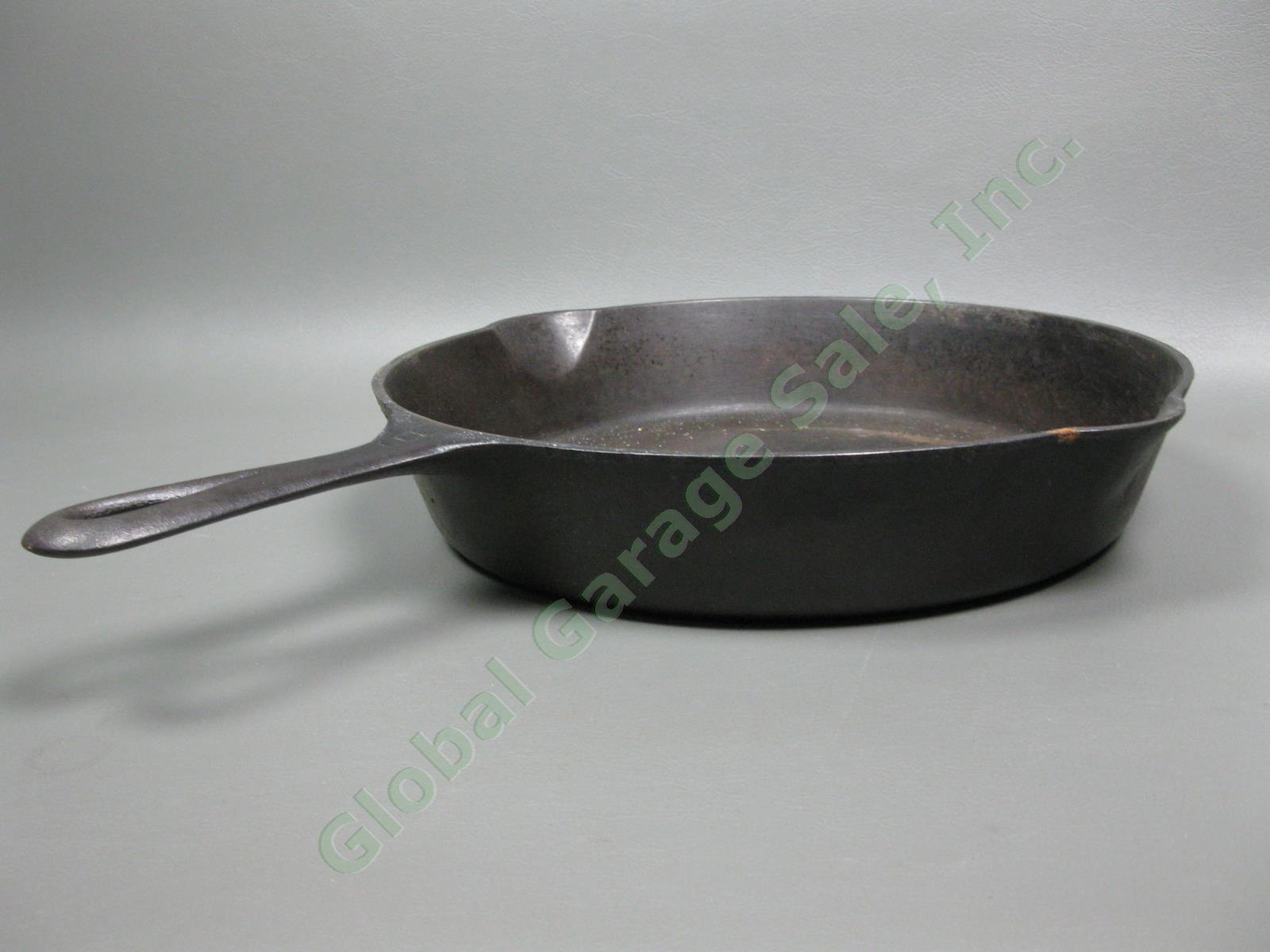 Vintage Griswold No-9 710-B Large Cast Iron Frying Pan Skillet Cookware Erie PA 5