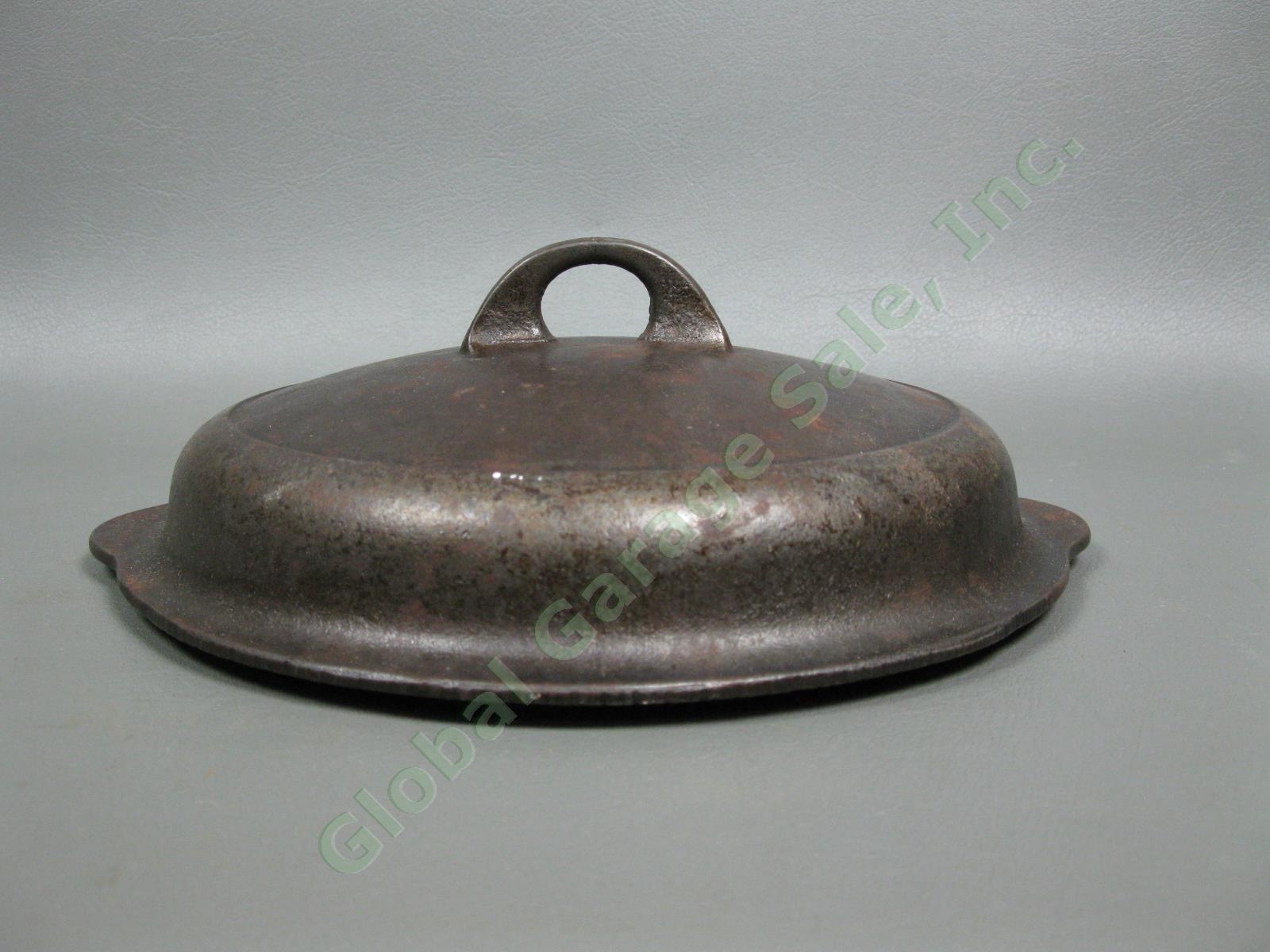 Vintage Griswold No-5 1095 Cast Iron Self-Basting Dutch Oven Lid Cover Cookware 3