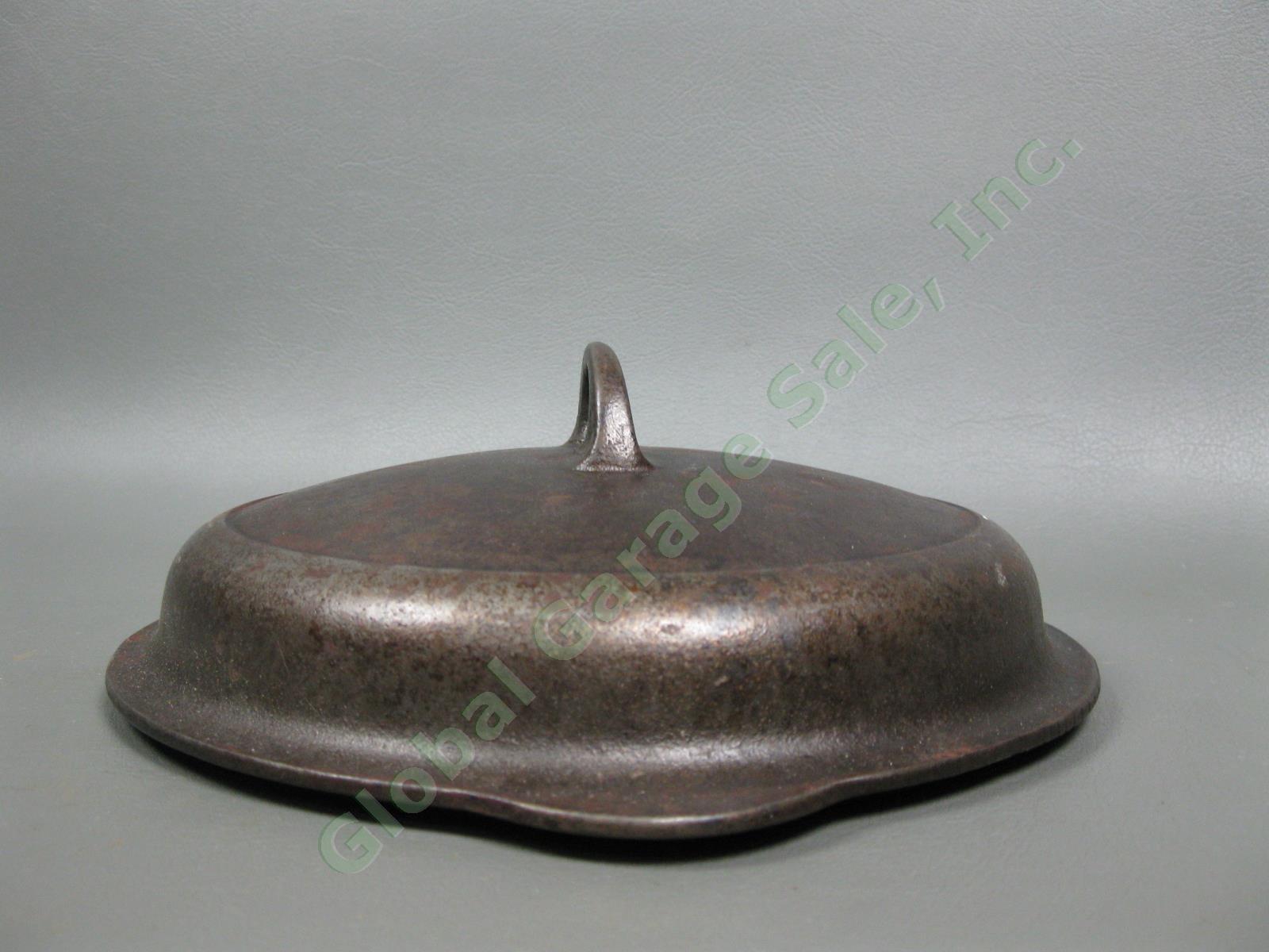 Vintage Griswold No-5 1095 Cast Iron Self-Basting Dutch Oven Lid Cover Cookware 5