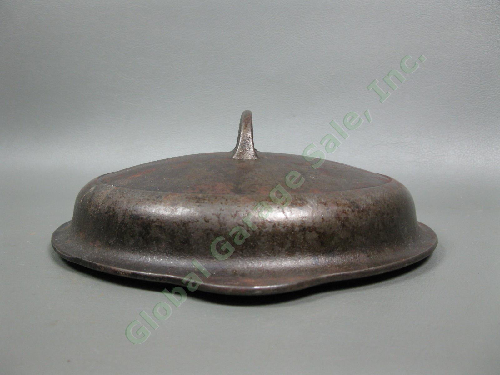 Vintage Griswold No-5 1095 Cast Iron Self-Basting Dutch Oven Lid Cover Cookware 6