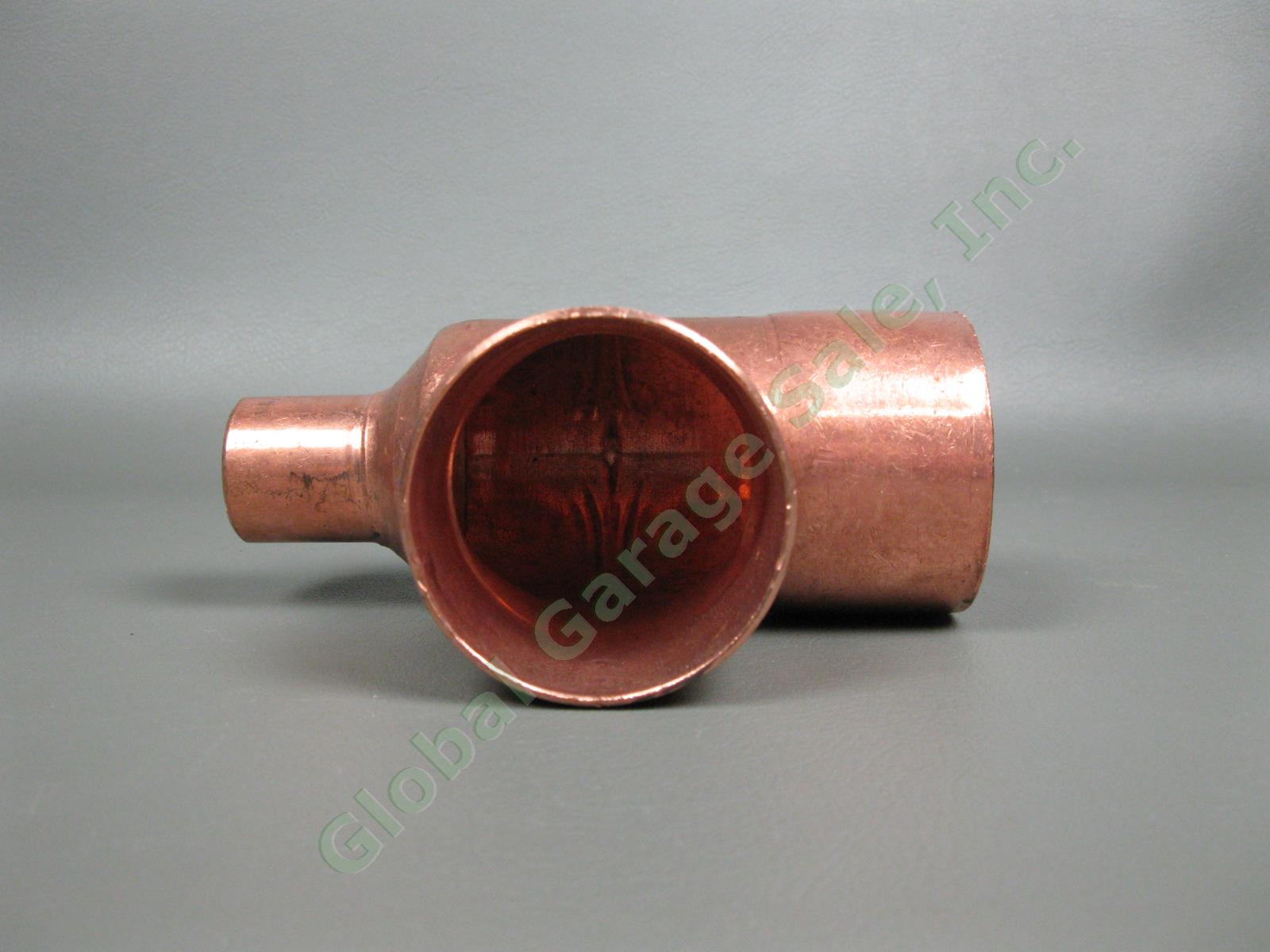 NEW 1" x 2" x 2" Copper EPC Reducing Sweat Tee Pipe Fitting Run Connection Eqpt 2