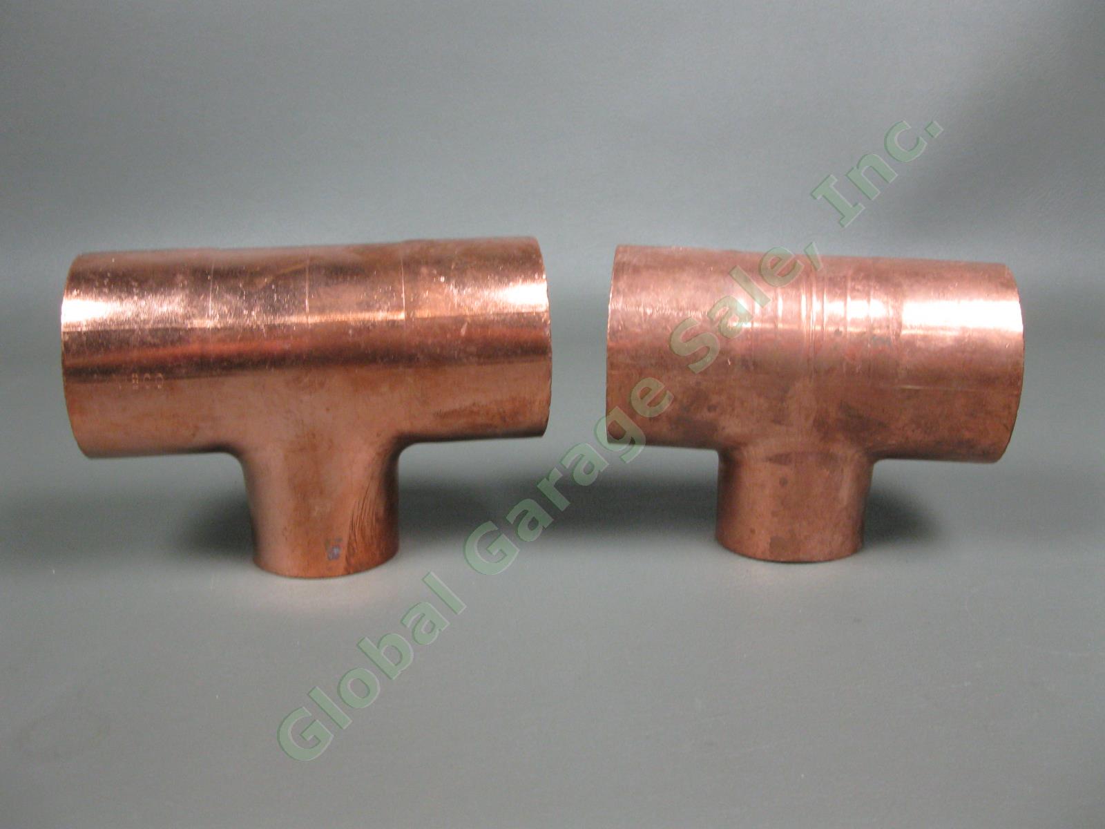 2 NEW Nibco 2" x 2" x 1-1/2" Copper EPC Reducing Sweat Tees Pipe Fittings Pair