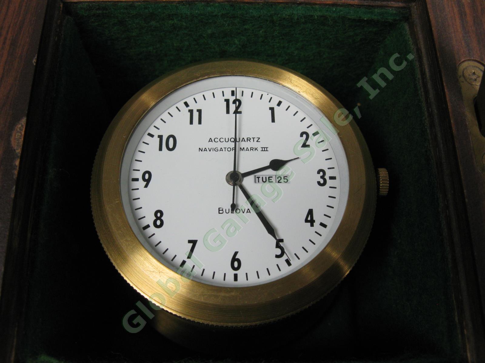 Vintage Bulova Accuquartz Navigator Mark III Chronometer Timepiece Original Case 1