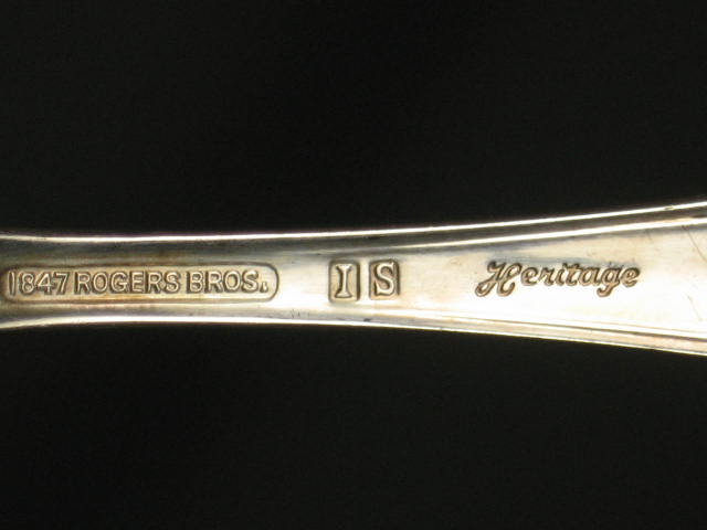 1847 Rogers Bros Heritage Silver Plate Flatware Set 55p 11