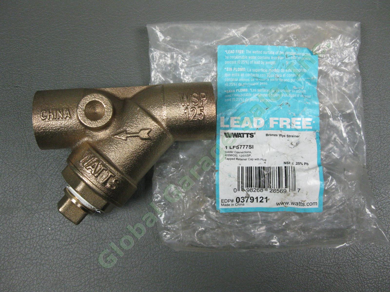 NEW Watts 1" LFS777SI Bronze Wye Strainer Lead-Free Pipe Connection Solder End