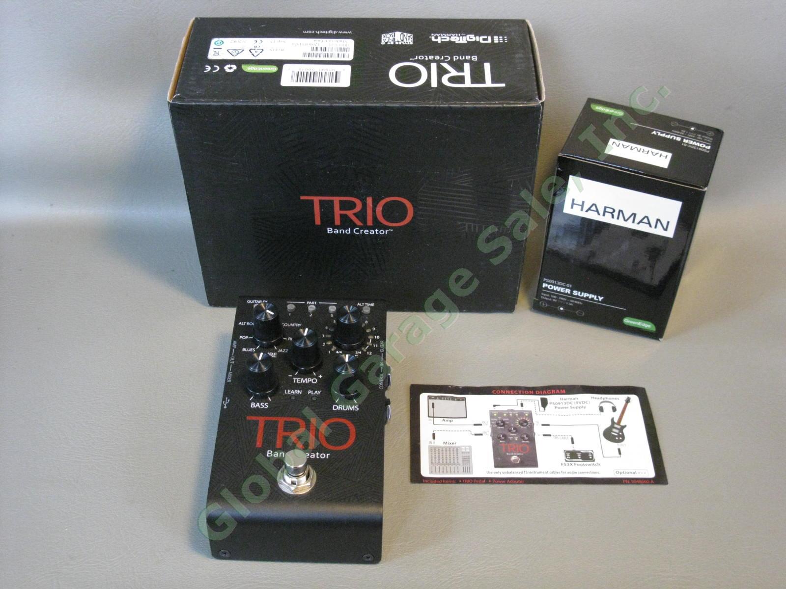 DigiTech Trio V-01 Band Creator Guitar Audio Effects Pedal Power Supply Harman