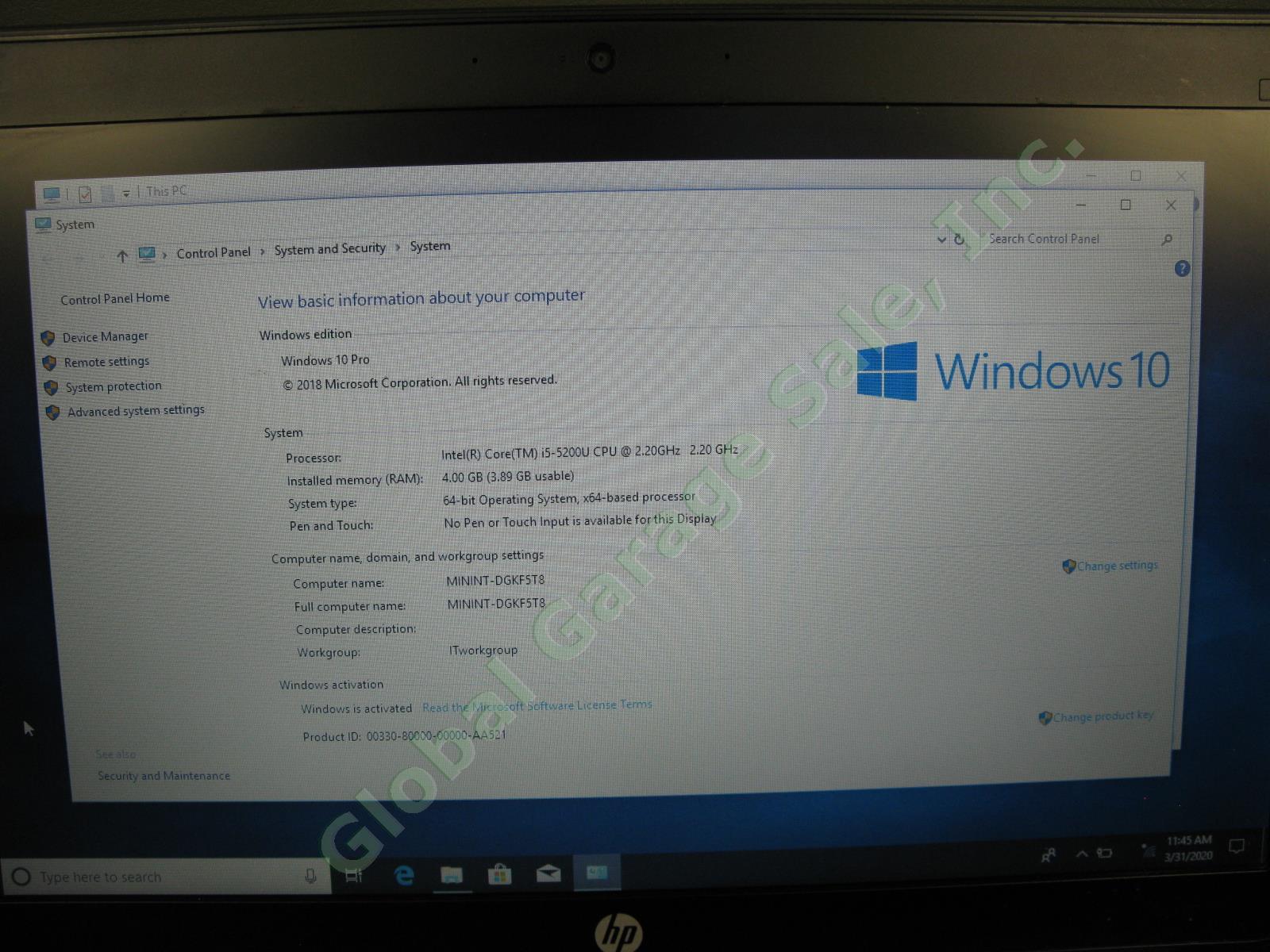 HP ProBook Black Laptop 440 G2 i5-5200U 2.20GHz 4GB RAM 460GB HD Windows 10 Pro 1