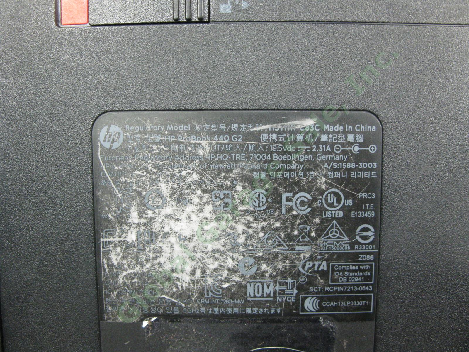 HP ProBook Black Laptop 440 G2 i5-5200U 2.20GHz 4GB RAM 460GB HD Windows 10 Pro 9