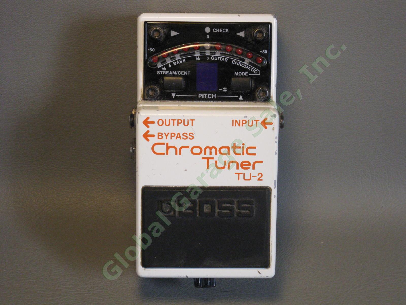 Boss TU-2 Chromatic Tuner Guitar Effects Pedal Mute Bypass Works Great 1
