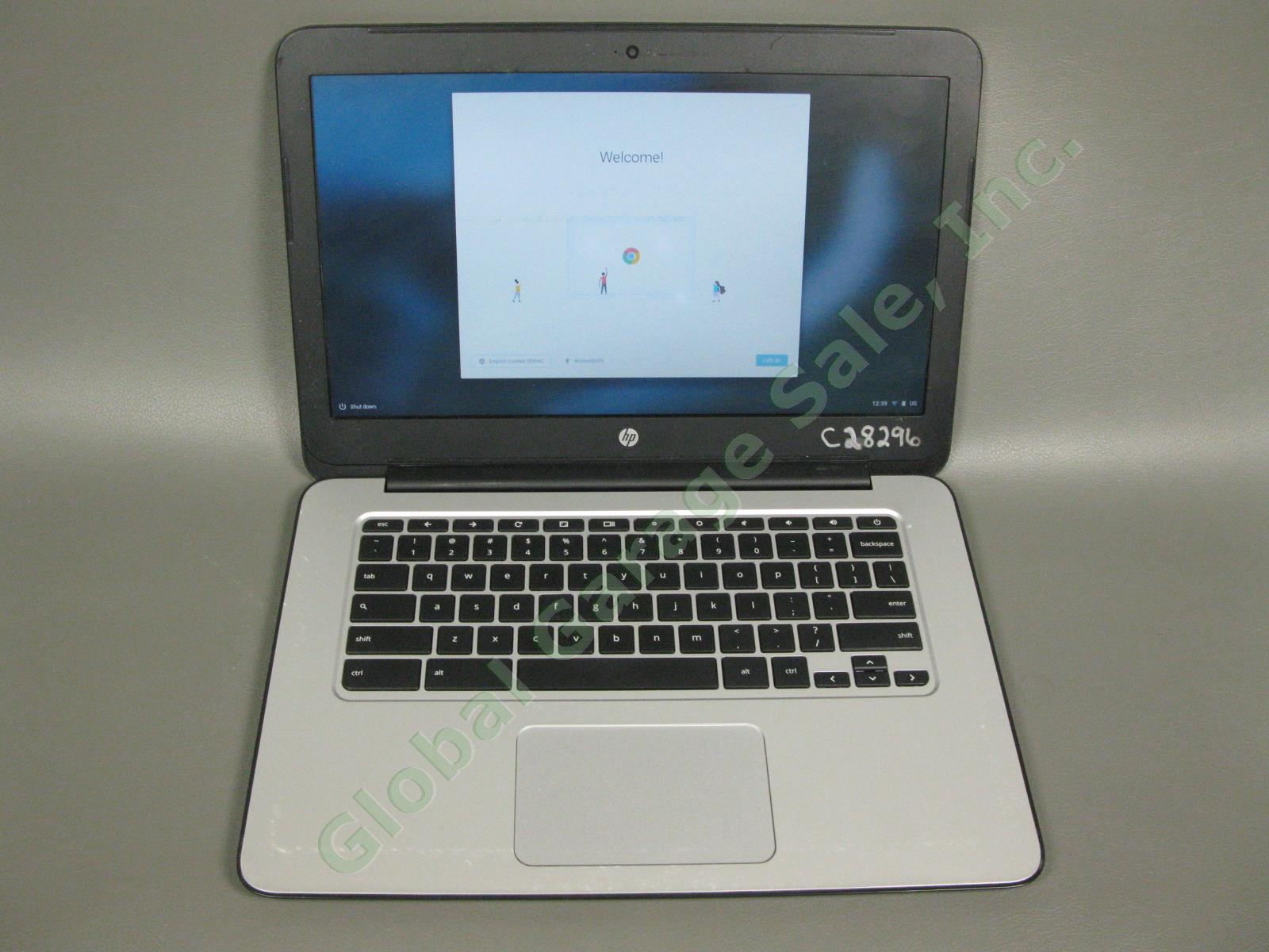 3 HP Chromebook 14 G3 Netbook Laptop Computer Lot 2.1GHz 4GB 16GB Power Supplies 1