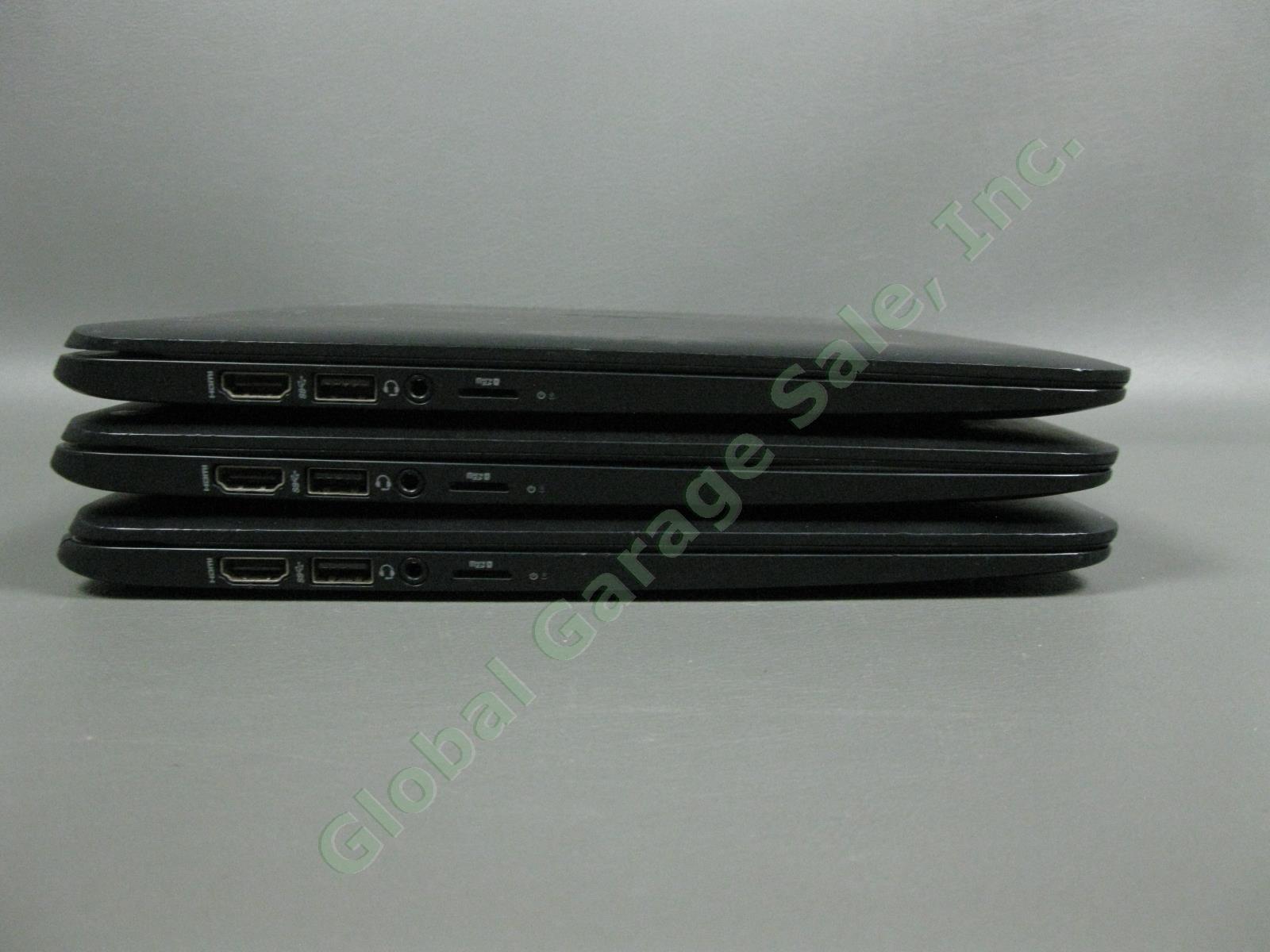 3 HP Chromebook 14 G3 Netbook Laptop Computer Lot 2.1GHz 4GB 16GB Power Supplies 6
