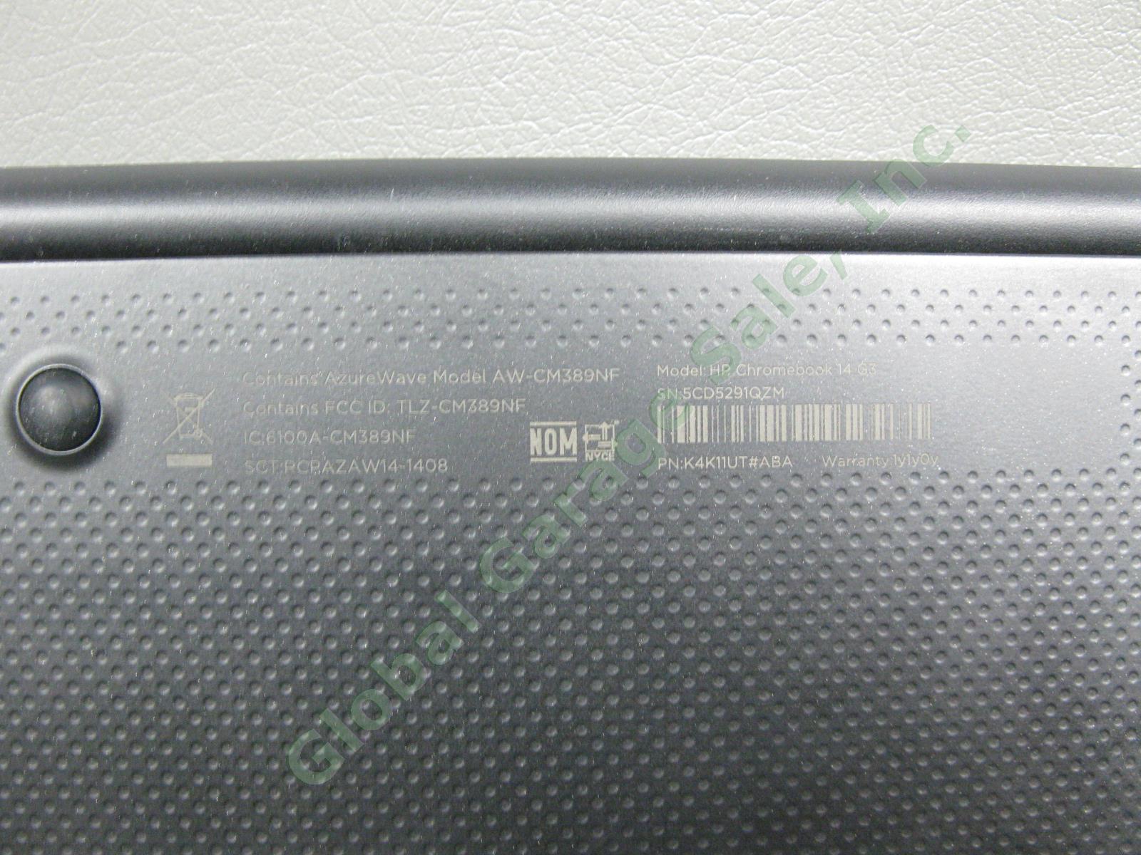 3 HP Chromebook 14 G3 Netbook Laptop Computer Lot 2.1GHz 4GB 16GB Power Supplies 8