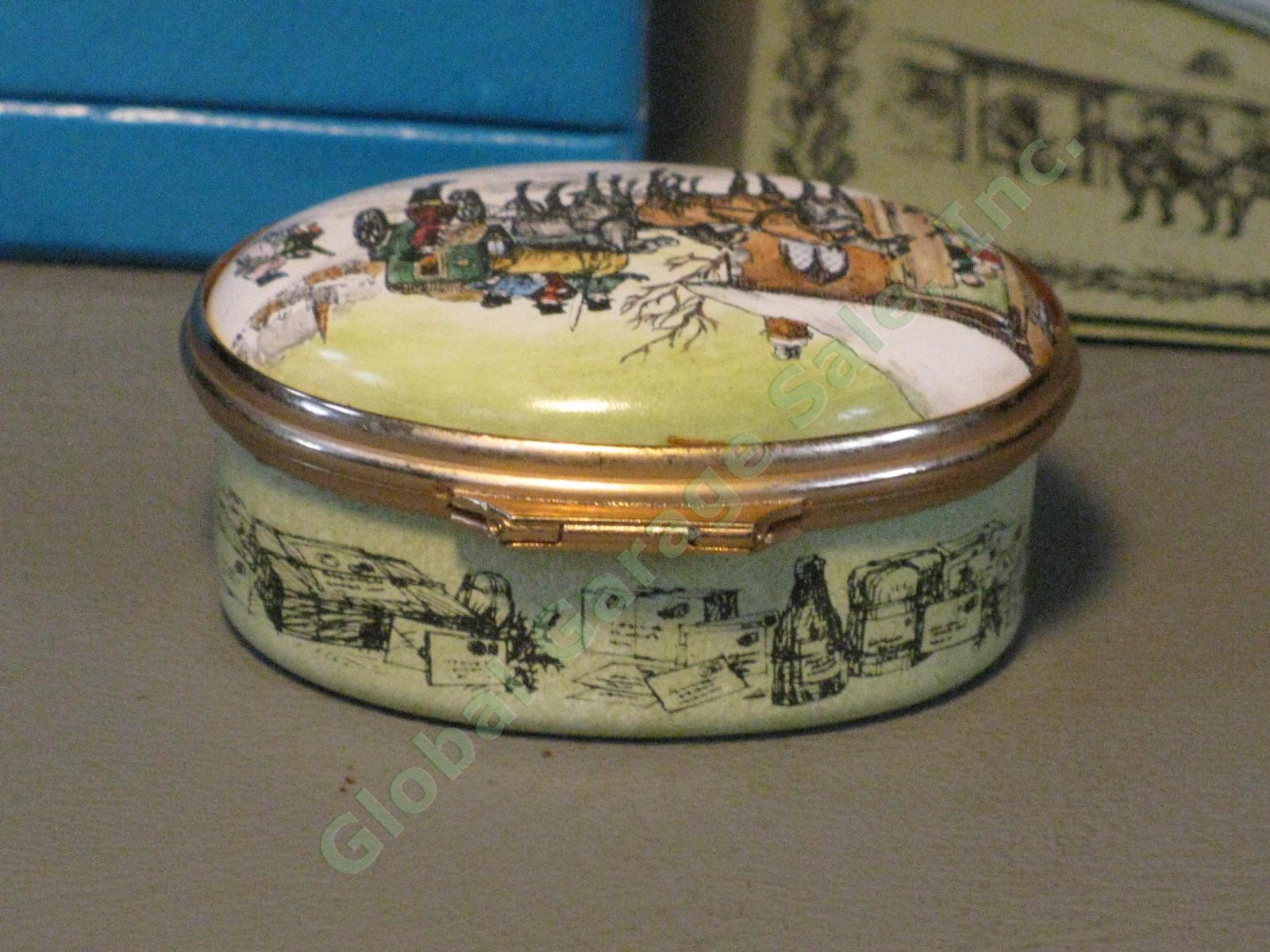 Limited Edition 1977 Halcyon Days Delivering Christmas Mail Enamel Trinket Box 4
